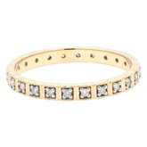 14K Gold Diamond Full Eternity Band