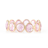 18K Gold Pink Sapphire Eternity Band