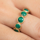 18K Malachite Eternity Band