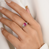 14K Gold Ruby Diamond Statement Ring - vrjewels-us