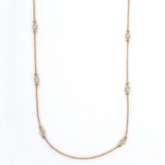 18K Yellow Gold Diamond Chain Necklace