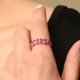 18K Gold Ruby Eternity Band