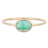 18K Gold Emerald Stacking Ring