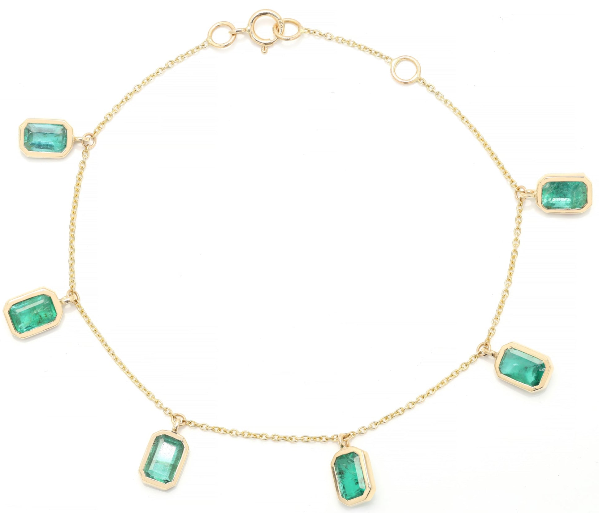 18K Yellow Gold Emerald Bracelet - vrjewels-us