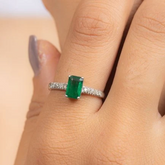 14K Gold Emerald Ring