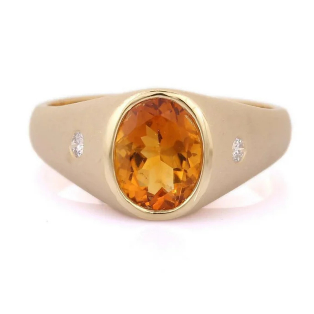 14K Yellow Gold Citrine Ring Image