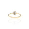 14K Baguette Shape Blue Sapphire and Diamond Ring Thumbnail