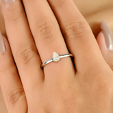 Certified Pear‑Cut Natural Diamond Solitaire Ring in 14K