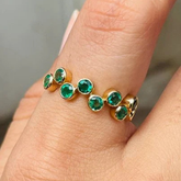 18K Yellow Gold Emerald Ring