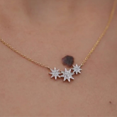 14K Gold Diamond Celestial Chain Necklace