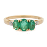 14K Yellow Gold Emerald Ring