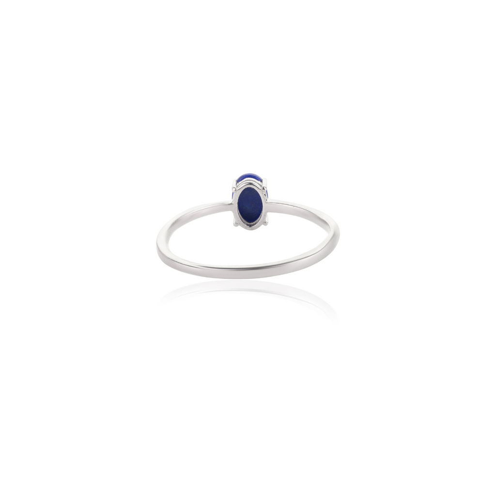 18K White Gold Lapis Lazuli Ring Image
