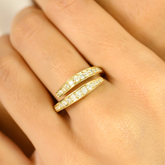 14K Natural Diamond Chunky Wrap Ring