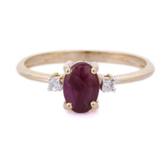 14K Yellow Gold Ruby Ring