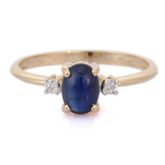 14K Yellow Gold Sapphire Ring