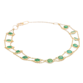18K Natural Round Cut Emerald Bracelet