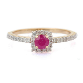14K Yellow Gold Ruby Ring