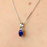 18K Gold Lapis Lazuli Pendant