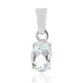 18K White Gold Aquamarine Pendant