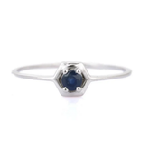 14K Gold Blue Sapphire Stacking Ring
