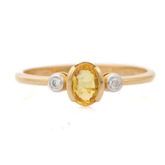 18K Yellow Gold Sapphire Ring