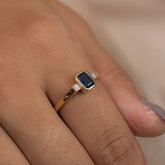 18K Yellow Gold Sapphire Ring