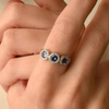14K Gold Sapphire & Diamond Trinity Ring Thumbnail