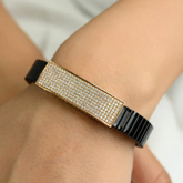 18k Diamond Cluster Bracelet- Unisex Statement Bracelet
