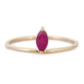 14K Gold Floating Ruby Ring