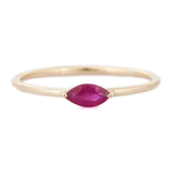 14K Yellow Gold Ruby Ring