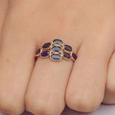 18K Yellow Gold Sapphire Ring