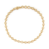 14k Gold Modern Bezel Set Diamond Tennis Bracelet in 7 Inches