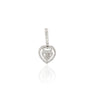 Heart Diamond Pendant In 18k Solid White Gold Thumbnail