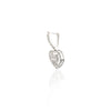 Heart Diamond Pendant In 18k Solid White Gold Thumbnail