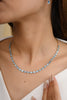 Natural Blue Topaz Gemstone Necklace and Earrings Set Thumbnail