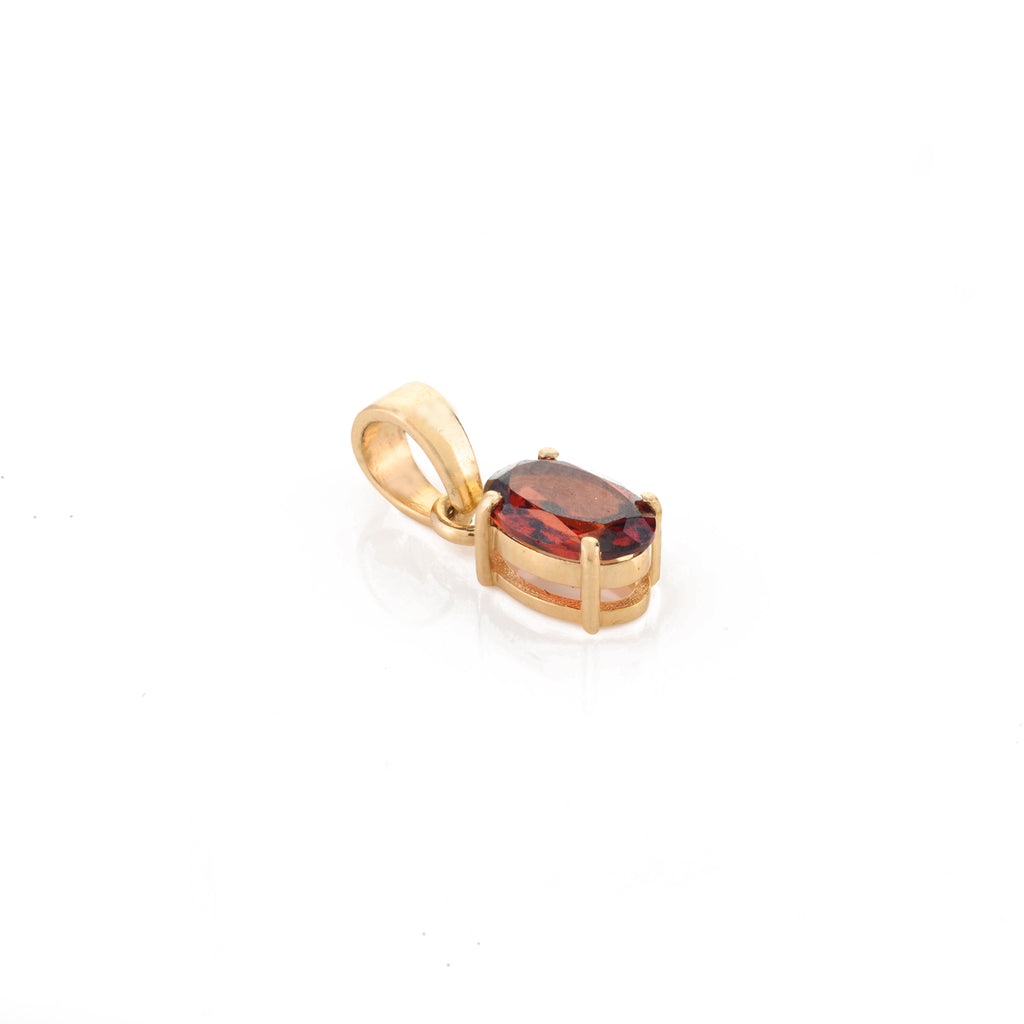 18K Yellow Gold Garnet Pendant Image