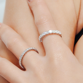 14K Gold Oval Cut Diamond Eternity Band