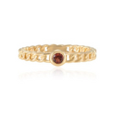 14K Yellow Gold Garnet Ring