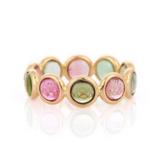 18K Yellow Gold Tourmaline Eternity Band