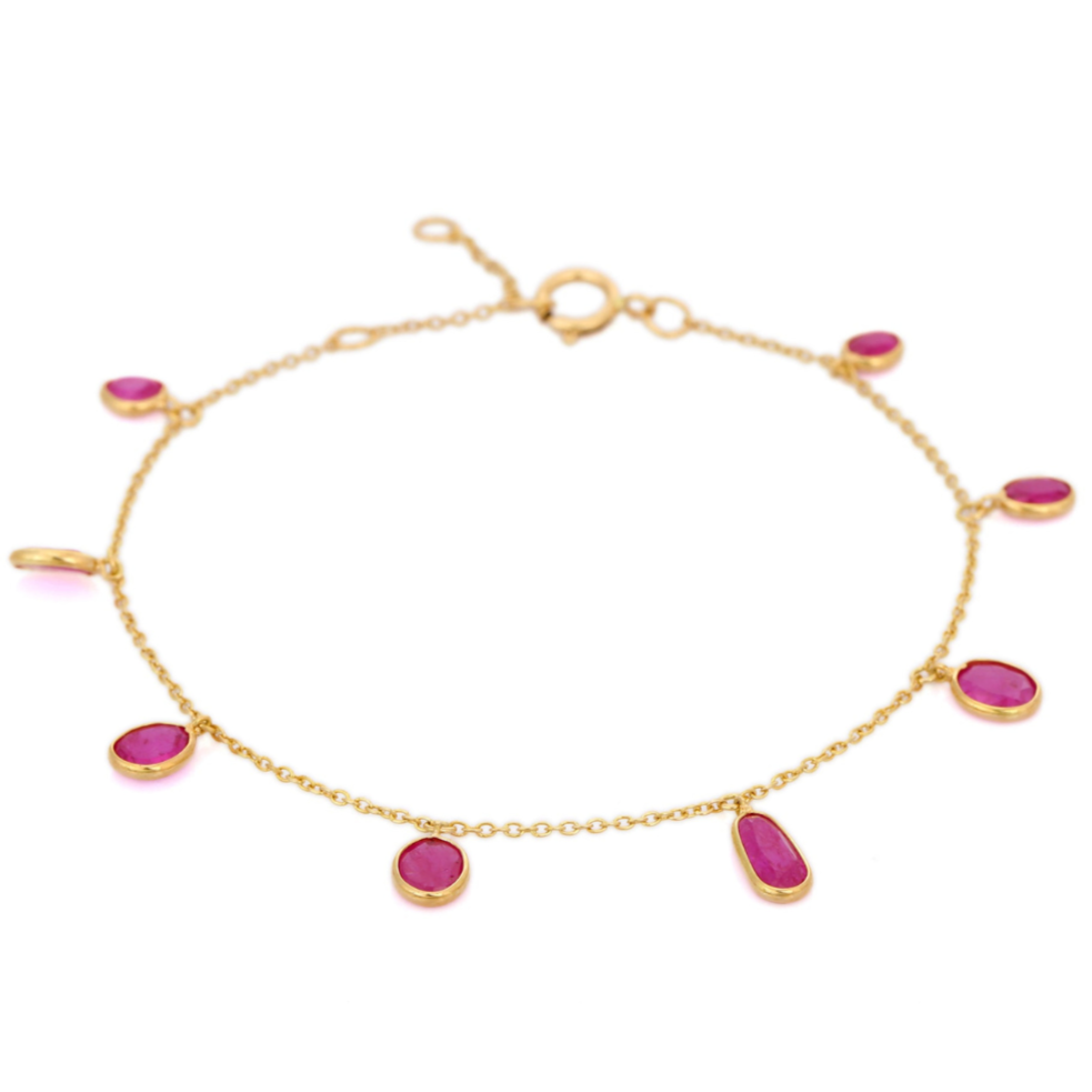 18K Natural Ruby Bracelet - vrjewels-us