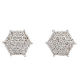 18K White Gold Diamond Studs Earrings - vrjewels-us