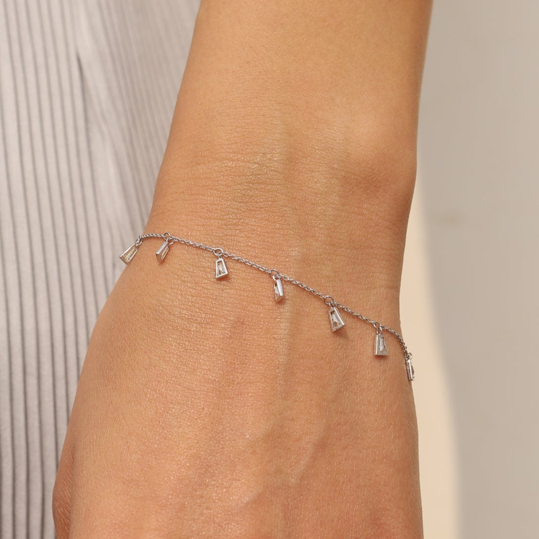 18K White Gold Diamond Bracelet - vrjewels-us