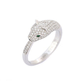 18K White Gold Diamond Panther Ring - vrjewels-us