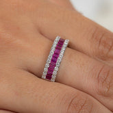 18K White Gold Ruby Ring - vrjewels-us