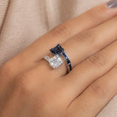 18K White Gold Sapphire Ring - vrjewels-us