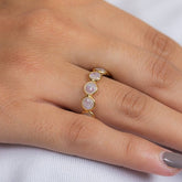 18K Yellow Gold Crystal Eternity Band - vrjewels-us