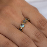 18K Gold Labradorite Eternity Band - vrjewels-us