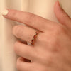 18K Gold Pink Tourmaline Half Eternity Band Thumbnail