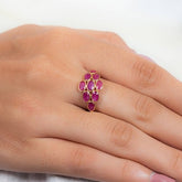 18K Yellow Gold Ruby Ring - vrjewels-us