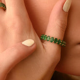 14K Gold Emerald Eternity Band - vrjewels-us